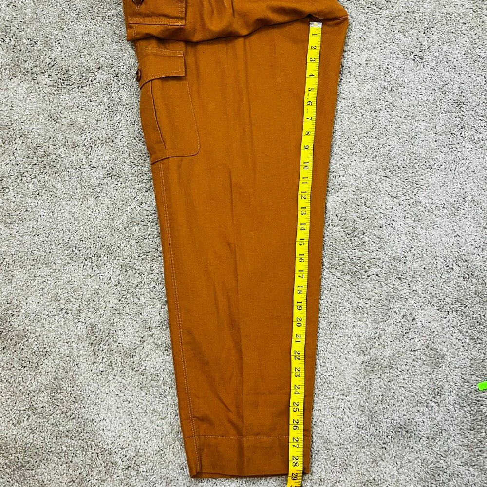 Banana Republic Rust Orange Tapered High Rise Cargo Pants - Picture 10 of 10